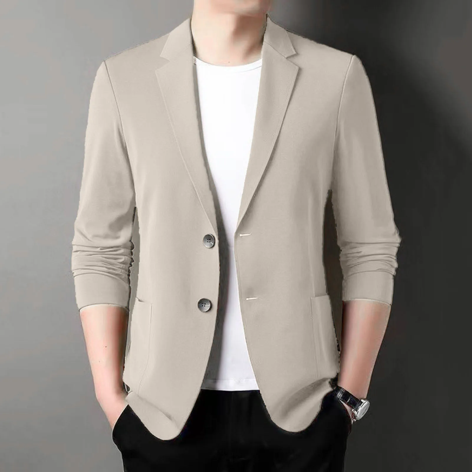 business shirt jacket men autumn casual coat button up tops office work clothes 2023 new Business Shirt Jacket Men Autumn Casual Coat Button up Tops Office Work Clothes 2023 New 3