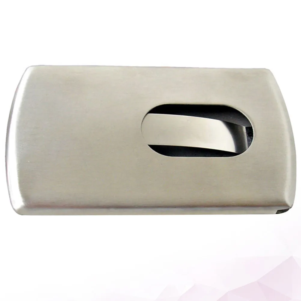 1Pcs 금속 명함 홀더 휴대용 PU 신용 카드 케이스 여행 사무실 이름 홀더를위한 슬림 전문 이름 정리함