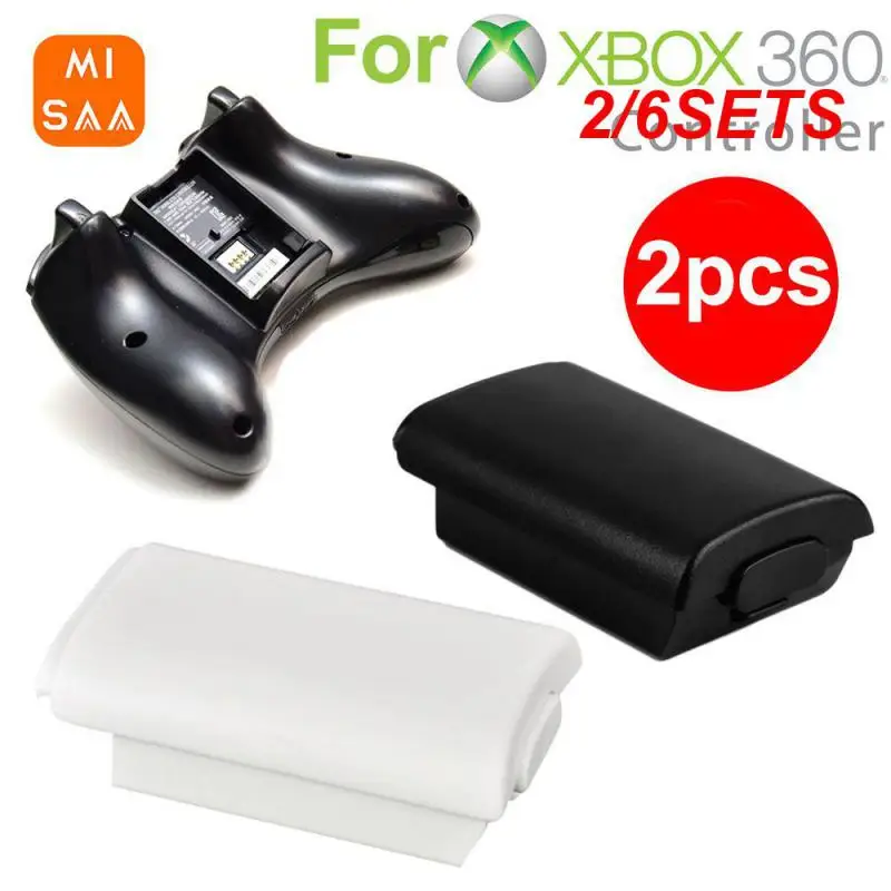 

2/6SETS Back Cover Aa Battery Case Shell Rechargeable Plastic Game Accessories Battery Holder For Microsoft High Quality
