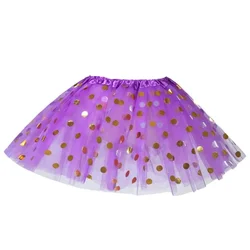 Multicolor Rainbow Tulle Princess Dance Skirt (Purple 30CM)