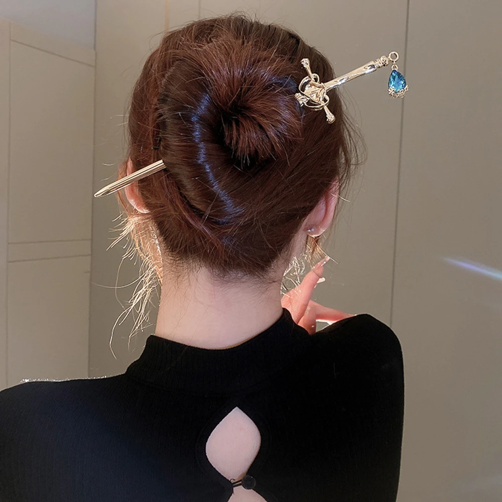 Chinese Hair Pin Hair Making Accessories Hair Stick Bun Hair Styling Pin  with Tassel for Women Girls Long Curly Hair