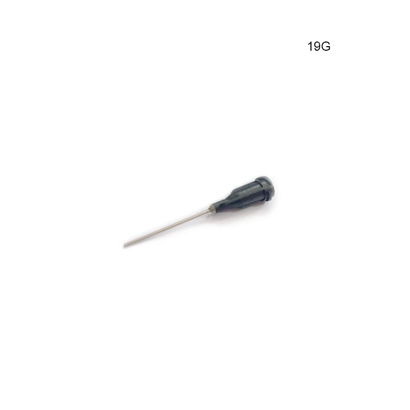 25pcs 1 Inch Dispensing Needles Syringe Needle 1 Inch Length Machine Nozzle Glue Needle Blunt End Threaded Port 14G-27G