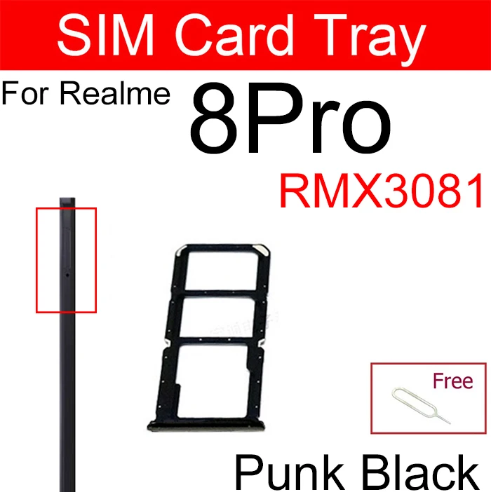 Sim Card Tray For Oppo Realme 8 8i 8S 5G 8 Pro SIM Card Slot Holder Micro SD Card Adapter Replacement Reapir Parts images - 6