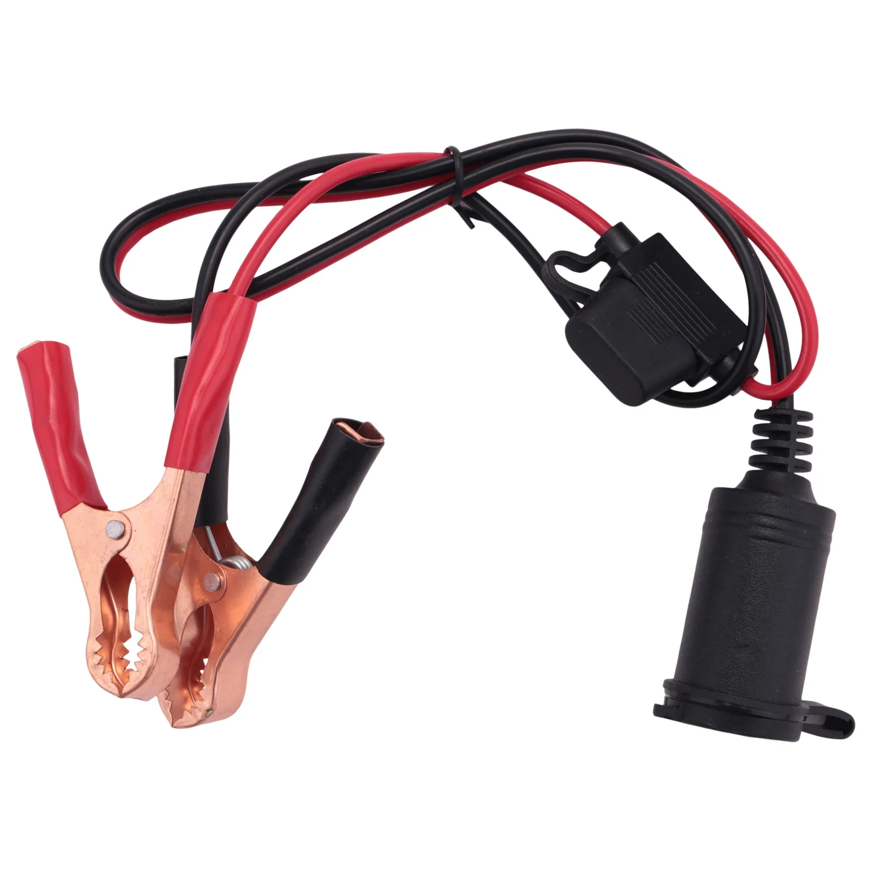 Adaptador Enchufe Hembra Encendedor Coche A Clips Cocodrilo - Cable 35 Cm, 12-24V, 10A, Para Alimentar Dispositivos