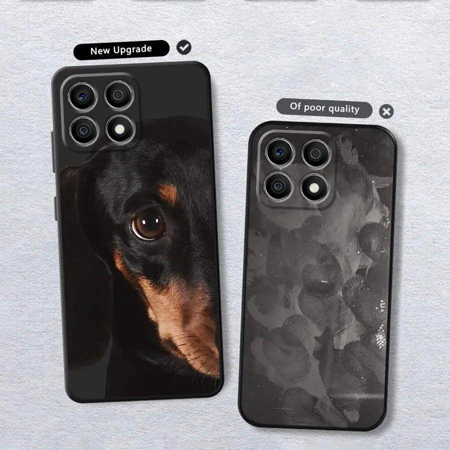 Chic Dachshunds Black Soft Phone Cover Case