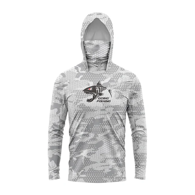 New Breathable Anti Mosquito Dry Thin Fishing Shirt Mens Outdoor Long Sleeve fishing clothes UV Clothing Hooded Coat Sunscreen 3