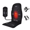 NEW Car Chair Body Massage Heat Mat Seat Cover Cushion Neck Pain Lumbar Support Pad With Remote Controls Neck Mat Back Massager 2