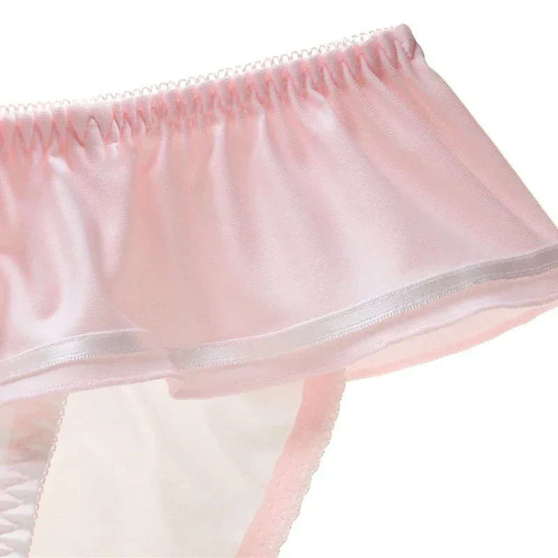 Japanese Navy Style Cartoon Cosplay Milk Silk Underwear Bow Panties close-up