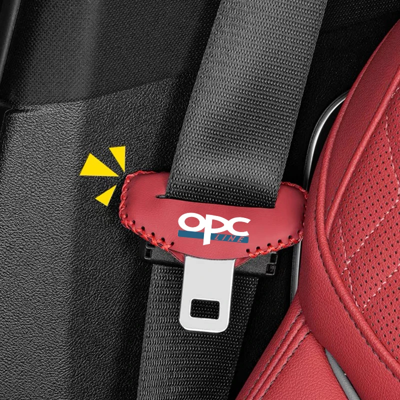 2PCS Car Seat Belt Buckle Plug Protective Cover Car Safety Seatbelt Anti-scratch For Opel Opc LINE OPCline