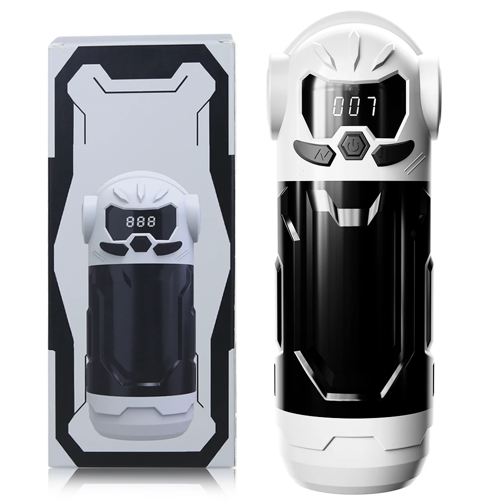 Masturbator Adult Sex Toys for Men 3 in 1 Automatic Thrusting Sucking Vibration Mode Blowjob Simulated Vagina Male Sex Supplies