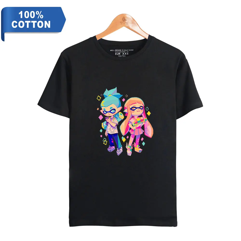 

Splatoon 3 100% Cotton T-shirt Men Summer Short Sleeve T shirt Casual Streetwear Fashion Tees