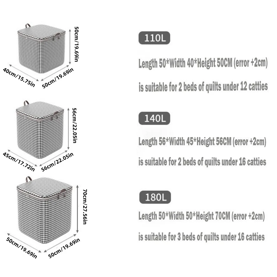 Clothes Storage Box Wardrobe Clothing Dust-Proof Storage Box Household Fabric Foldableing Large-Capacity Quilt Storage Box Artif 2