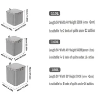 Clothes Storage Box Wardrobe Clothing Dust-Proof Storage Box Household Fabric Foldableing Large-Capacity Quilt Storage Box Artif 2