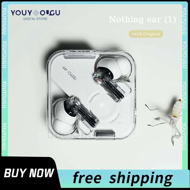 Niente Orecchio 1 2 Auricolari Wireless Niente Orecchio 2 Bluetooth 5.2 Auricolare In-Ear Hifi Trasparente Anc Riduzione Del Rumore Auricolare Basso