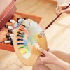 1/2 Pack Stainless Steel Oil Painting Double Palette Cup with Screw Lid Dipper Clip for Watercolor Gouache 6