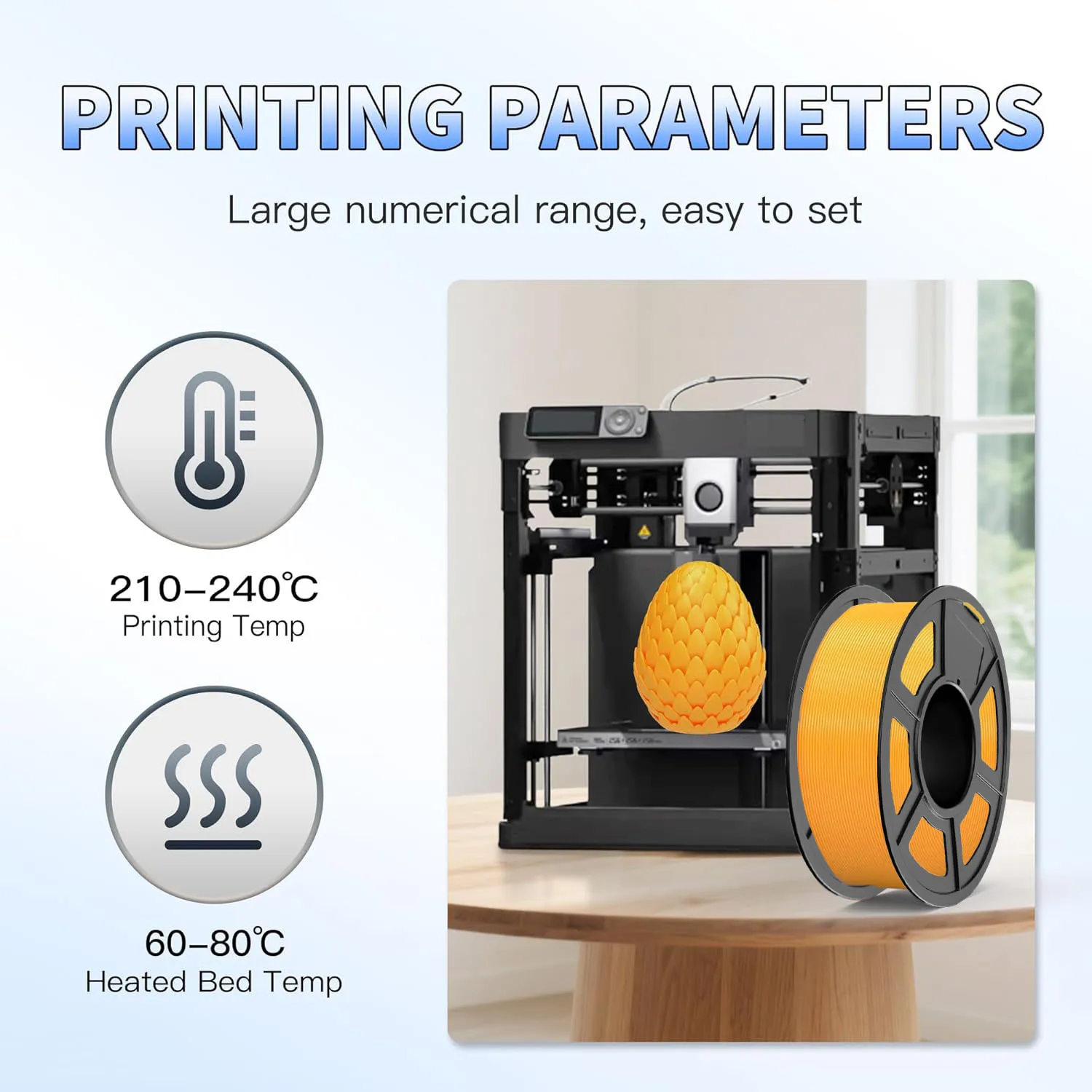 2026 PETG 필라멘트 1.75mm 200g/250g/500g/1000g 3D 프린터 필라멘트 치수 정확도 +/- 0.02mm, 대부분의 FDM 3D 프린터에 적합