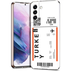 World Travel Ticket Seoul New York Phone Case and Bag - S22 Plus 5G (B1)