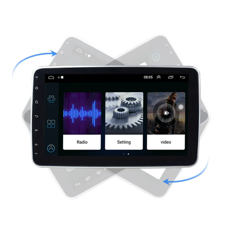 1DIN 360° Rotatable car radio Android 10 Wifi Bluetooth WiFi GPS Navigation Carplay Android Auto radio bluetooth car multimedia pioneer car audio