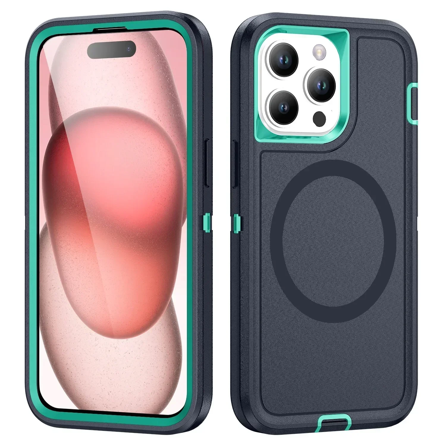 Heavy Duty Shock Absorption Full Body Protective Silicone Rubber Phone Case