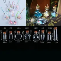 50/100X Mini Cork Stopper PET Bottles DIY Birthday Gift Transparent Empty Message Wishing Bottle Christmas Wedding Party Decor 2