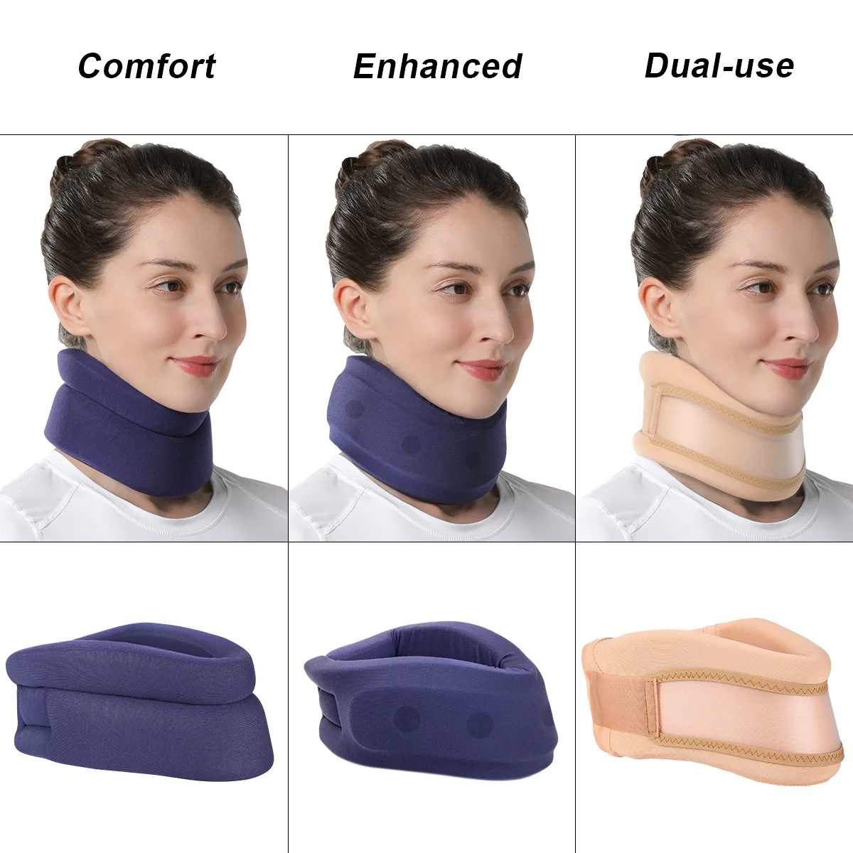 VELPEAU Neck Brace Soft and Adjustable Cervical Collar for Migraine, Snoozing and Pain Relif Neck Support for Women and Men 2