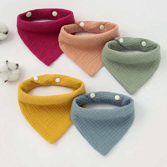 5 pieces/lot Baby Bibs Triangle Kids Cotton Bibs Saliva Towel Baby Boys Girls Feeding Apron Cotton Bandana Bibs Gold