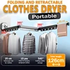 Sucker Retractable Cloth Drying Rack Collapsible Cloth Hanger Aluminum Wall Mount Indoor Space Saving Home Laundry Drying rack 1