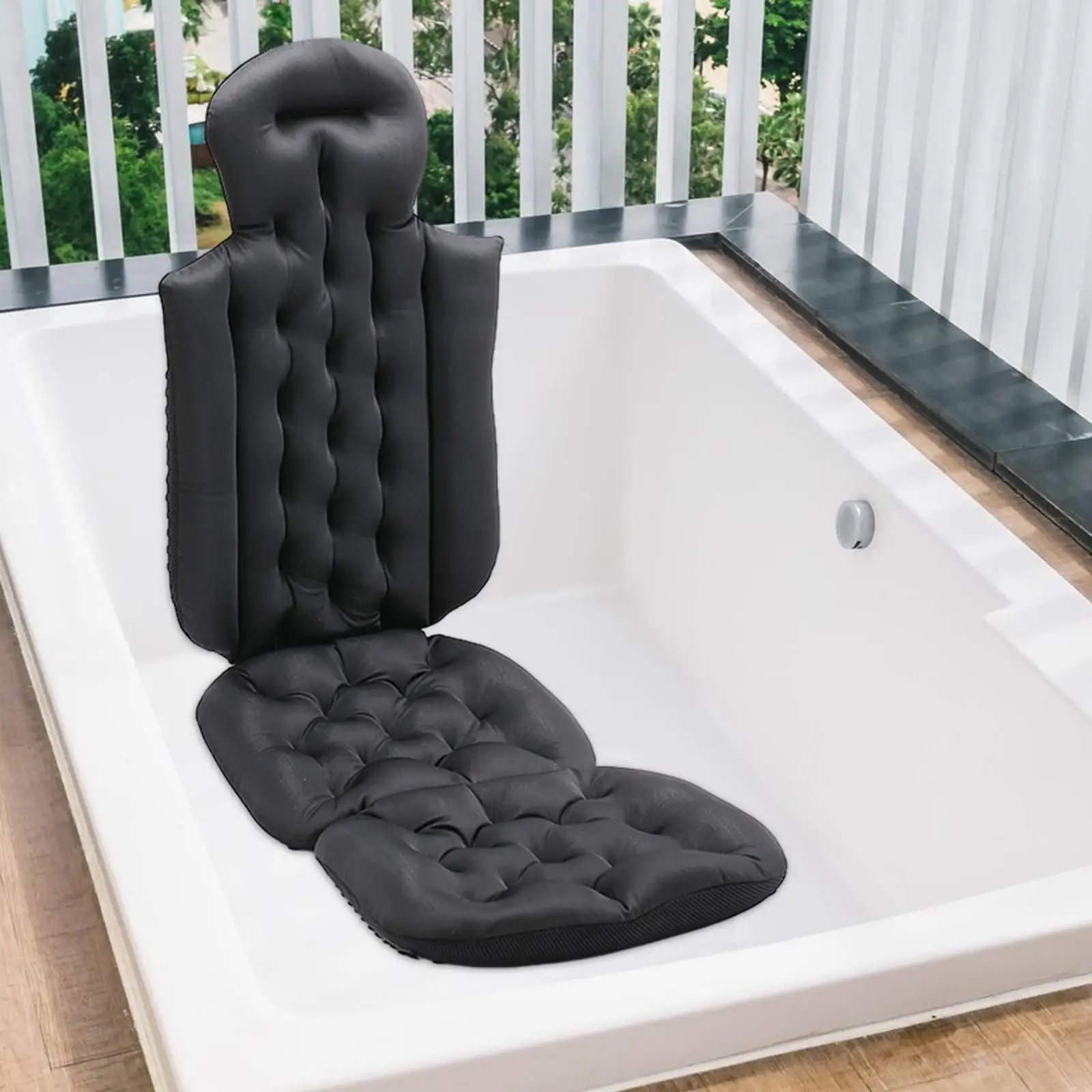 Bath Pillow for Adult Bathroom Accessories Breathable Strong Suction Bath Tub Pillow for Head Neck Shoulder and Back Support