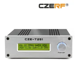 CZE-T251 Long Coverage FM Broadcast Transmitter 25W 25 Watts for Car Church Radio Statio Equipments