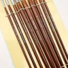 9pcs Professional Fan Paint Brush Set - Long Wood Handle High-Quality Nylon Hair for Watercolor, Acrylic, Oil & More 5