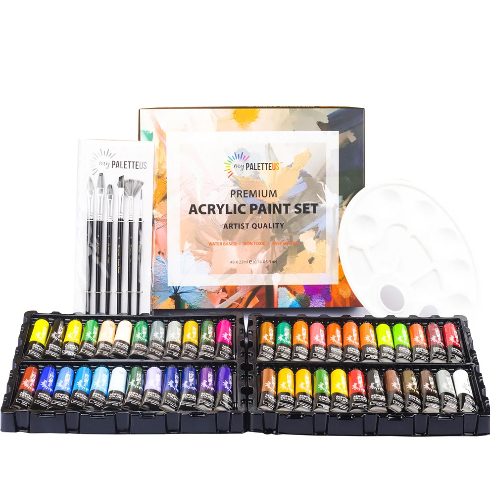 Acrylic Paint Palette Brush, Artists Acrylic Paint Set