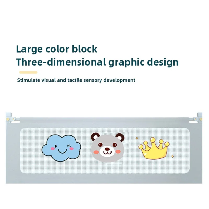 IMBABY 1 Baby Safety Bed Guardrail Bedroom Cartoon Protector Sleep Anti Fall Guardrail Protective Fence For Young Children