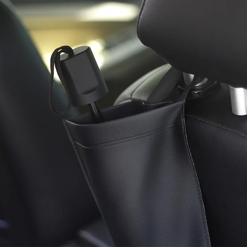 Universal Car Umbrella Cover Seat Back Umbrella Storage Bag Leather Car Storage Bag Holder Auto Tidying Accessories umbrella holder car storage box