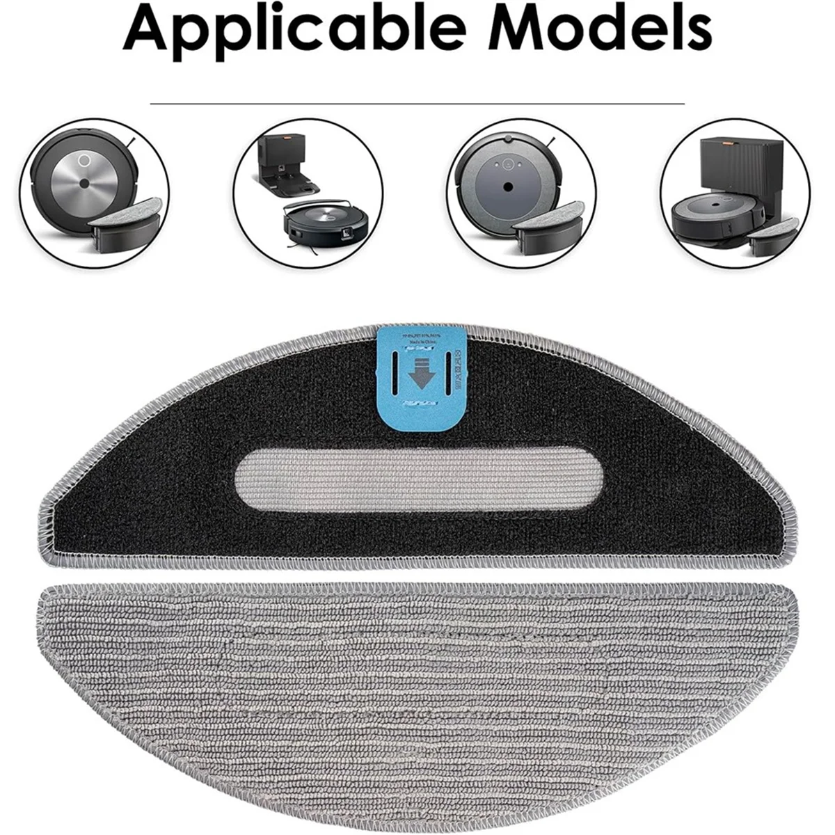 3 Mop Cloth + 6 Wicks for Irobot Roomba Combo J5 J5+ I5 I5+ J5 J5+ I5 I5+ Robot Vacuum & Mop, Replacement Accessories