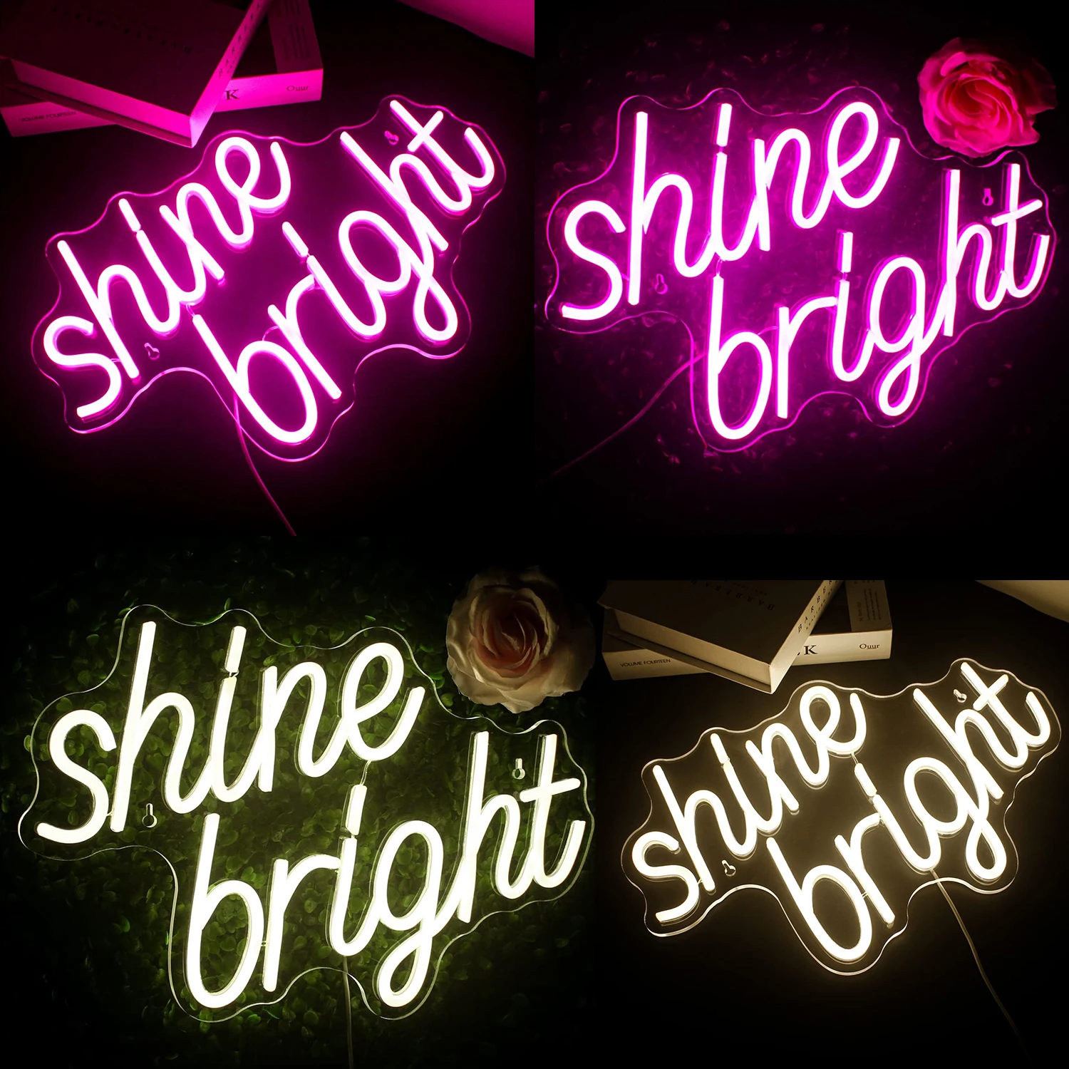 Shine Bright Neon Signs Led Neon Light USB Powered Led Neon Signs For Home Wedding Engagement,Birthday Party Bedroom Wall Decor 14 19cm kids patent leather shoes solid beige princess dress shoes for party bright bowtie knot rhinestones spring shoe