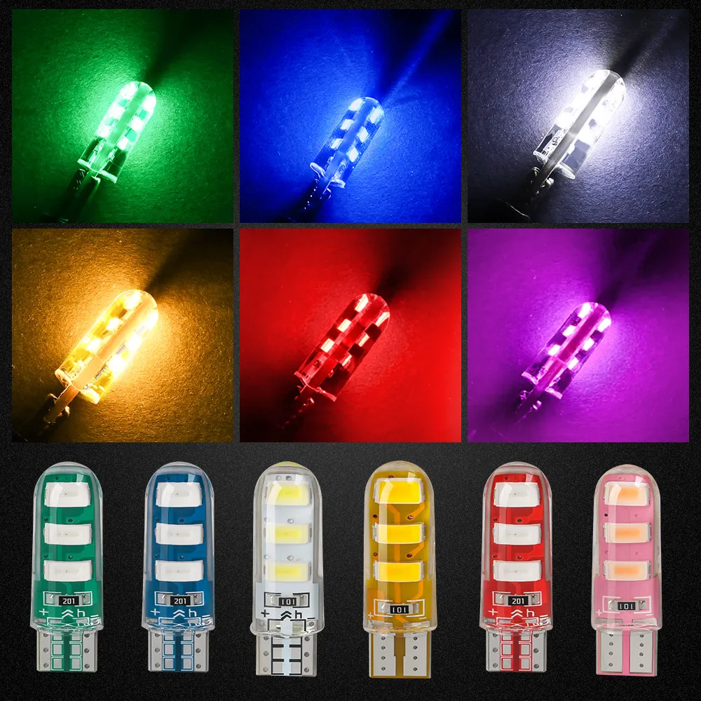 DC 12V T10 �Ǹ��� ���̽� 6 SMD 5630 LED �ڵ��� �� ����Ʈ, W5W 194 6LED 5730 LED ���� ���� ���� ����, ȭ��Ʈ ���� ���� ��ũ, 50 ��