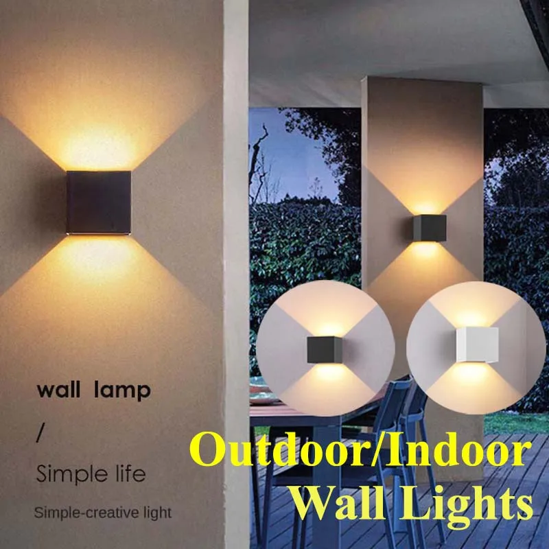 

Outdoor Lights Waterproof Interior Wall Light Lamp Exterior Garden Decoration Sconce External Lighting Porch Light AC85-240V