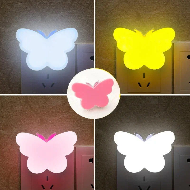 

Mini Cute LED Night Light Wall Plug-in Auto Sensor Bedside Lamp For Bedroom Kid's Room Hallway Corridor Stairs EU/US 110V 220V