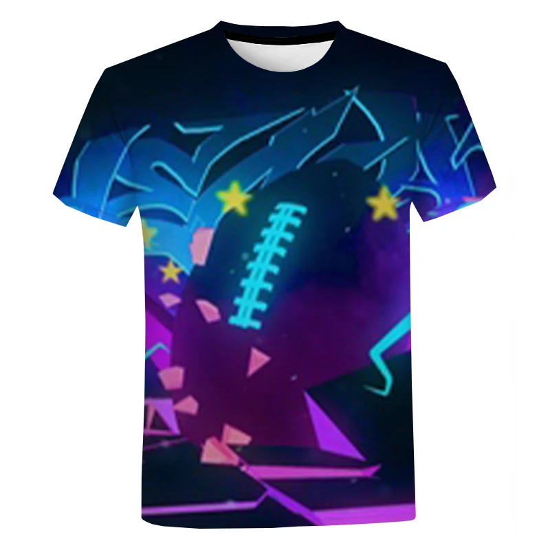 

Fashion Summer Art Colorful Neon Graffiti 3DT T-shirt Men's and Women's Casual Street Oversized T-shirt Cool Crewneck Top