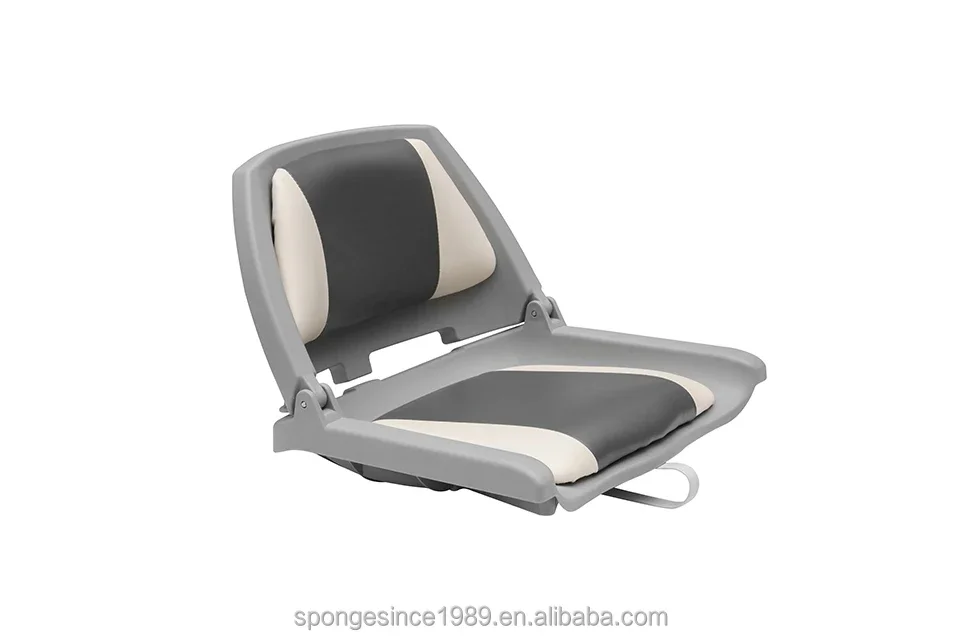 Foldable Low Back Boat Seat for Fishing and Boating, Removable Front Boat Seat