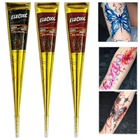 Crème de tatouage au henné, facile à nettoyer, crème au henné marron, tatouage au henné biologique, facile à appliquer pour les tatouages temporaires, événements spéciaux 1