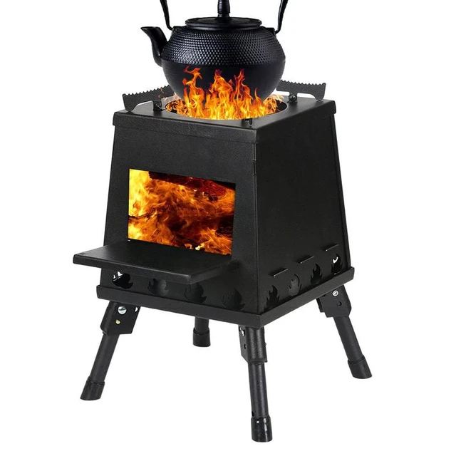 Portable Wood Burning Stove Outdoor Foldable Cooking Stove Charcoal Small  Burning Stoves Fire For Picnic BBQ Camp Hiking - AliExpress