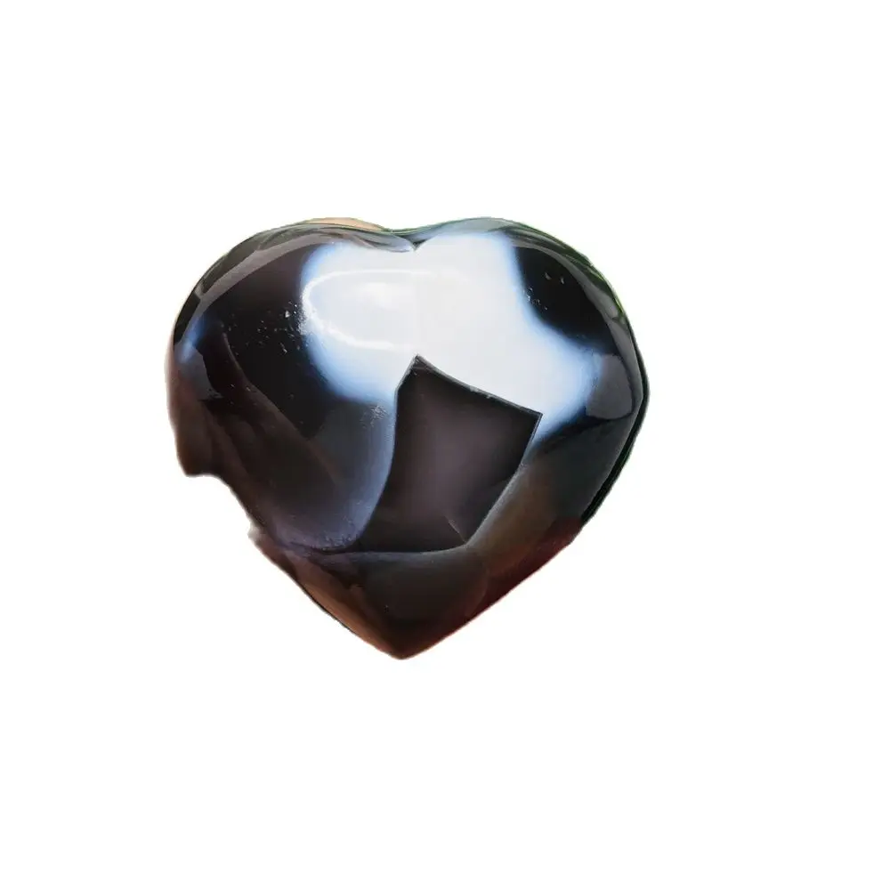 Natural Gem Hand Polished Orca Agate Heart-shaped Abstract Pattern Home Decor Gift Witchcraft Altar Prayer Crystal Stone Healing 4