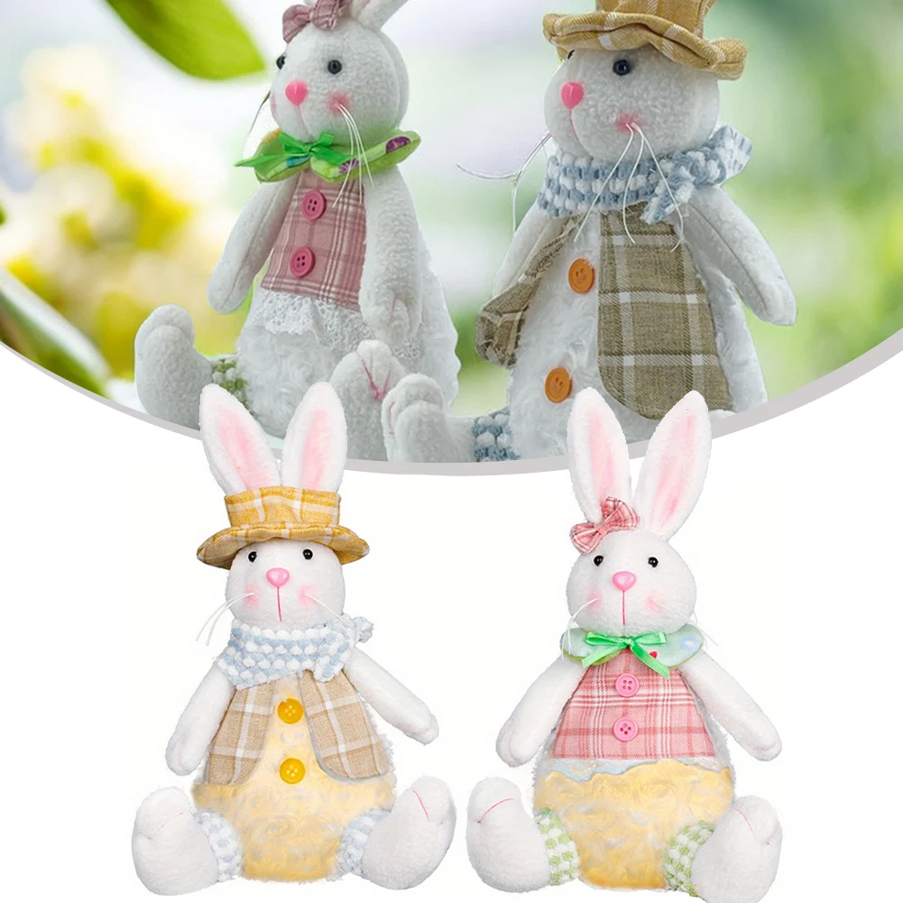 

Пасхальная кукла, Игрушечный Кролик, кукла, пасхальные украшения, светящаяся кукла-кролик, маленькое украшение, праздничный Пасхальный декор, подвеска-кролик