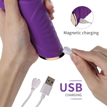 Telescopic Dildo Vibrator Automatic G spot Vibrator with Suction Cup Sex Toy for Women Hand-Free Sex Fun Anal Vibrator for Orgas 6