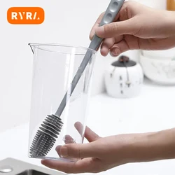 Long Handle Silicone Cup Scrubber Glass Cleaner Kitchen Cleaning Tool Glass Cup Cleaning Brush Useful Things For Kitchen