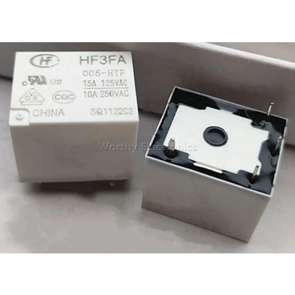 

Free Shipping 10PCS/LOT HF3FA 005-HTF 5V 5VDC 15A 4PIN Relay HF3FD MPA-S-105-A