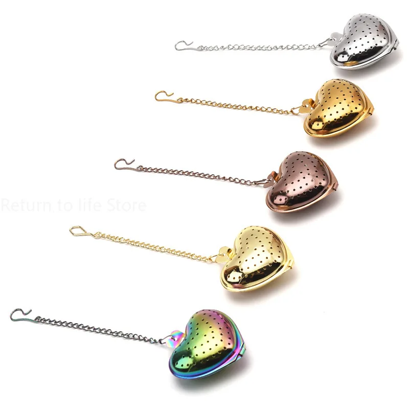 Tea Infuser Tea Strainer Heart Shape Stainless Steel Tea Infuser Spice Ball Strainer