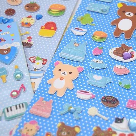 Adorable Rilakkuma Bear Kawaii Stickers for Scrapbooking & DIY Journals