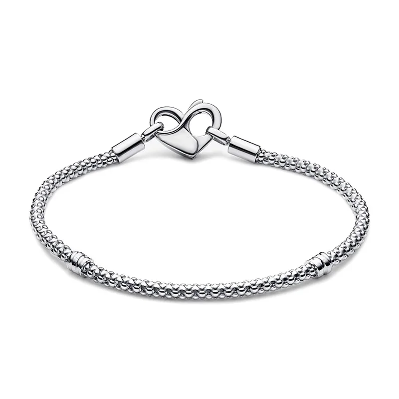 IN STOCK 925 Sterling Silver/Rose Gold Plated/Gold Plated Unique Metal Blend Heart Bracelets for Women's Gift